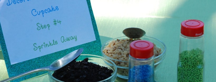 Great cupcake bar project for a party or special event. Fun for kids!