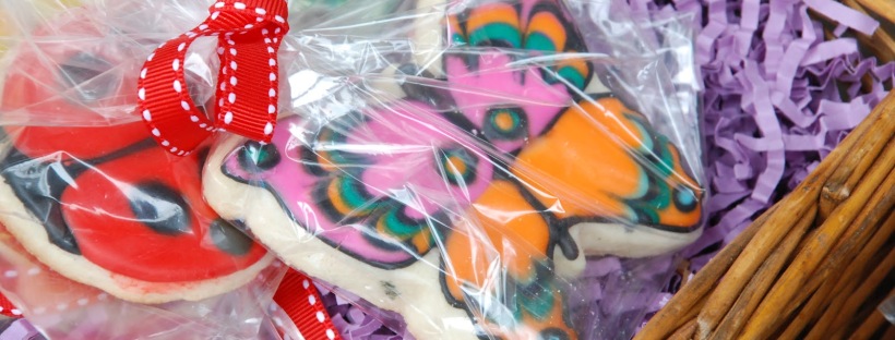 Butterfly sugar cookie, summer theme picnic set