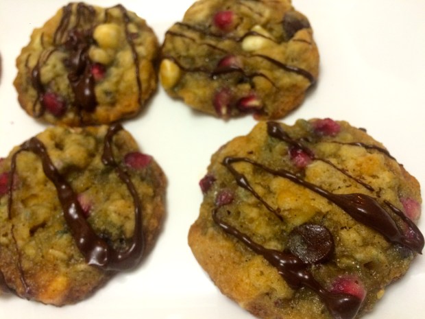 Pomegranate Cookies with Chocolate