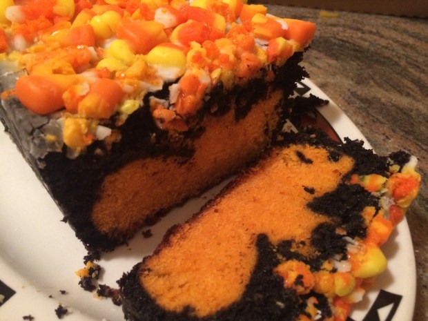 Halloween Surprise Inside Candy Corn Cake